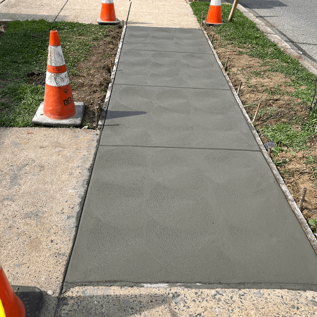 fixed sidewalk concrete